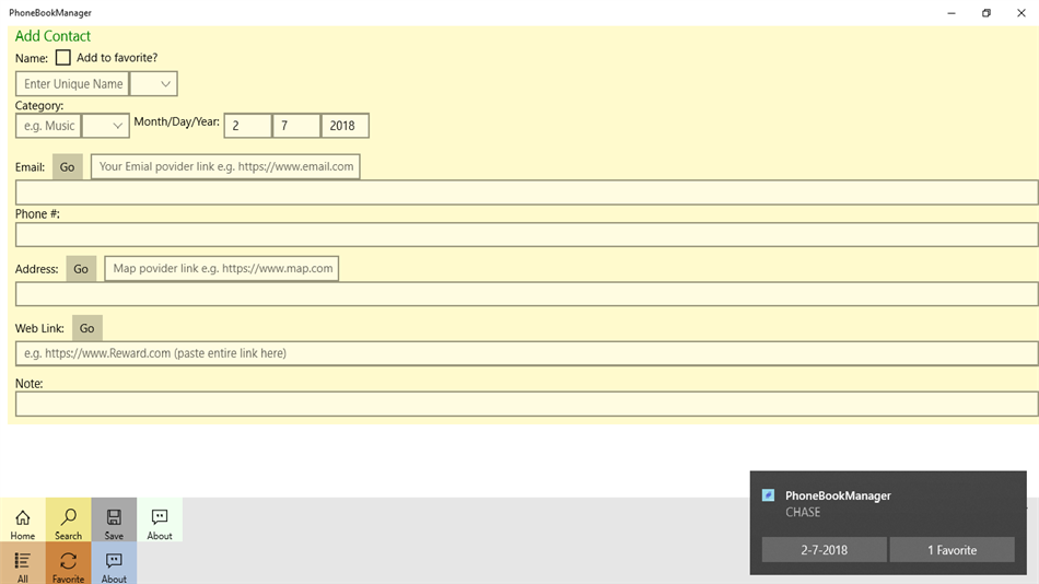 PhoneBookManager (Windows) 由: jhseu01