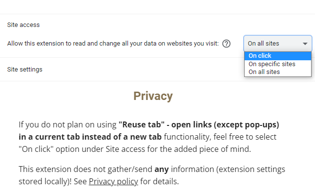 open link in same tab pop-up as tab malware