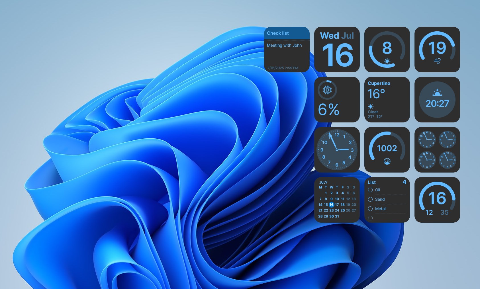 Widgets - Desktop Gadgets screenshot