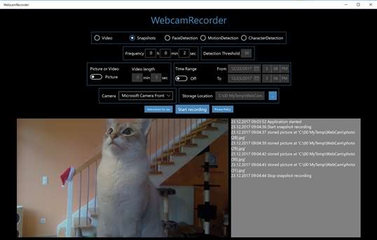 WebcamRecorder screenshot 1