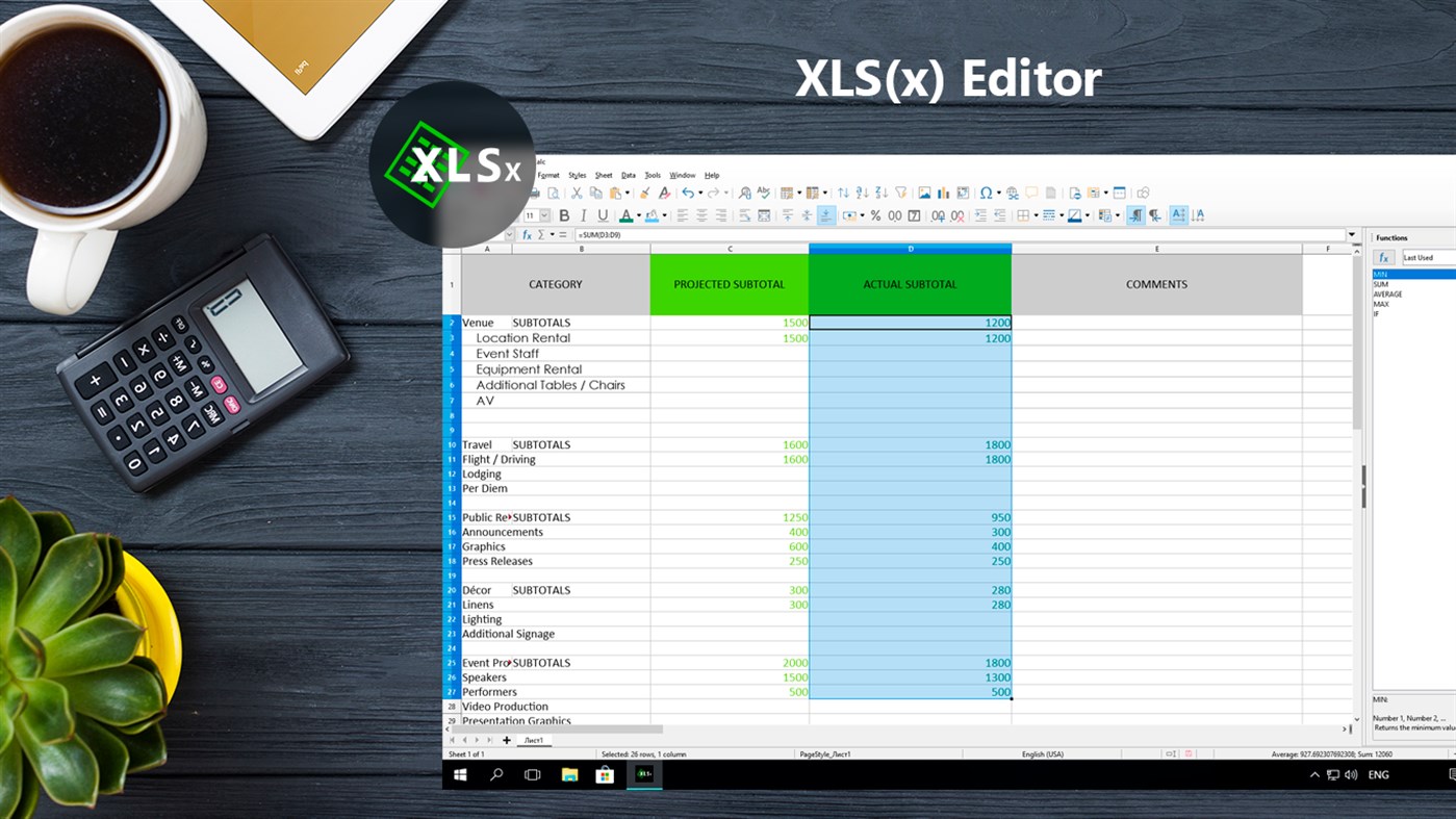 #1. XLS(x) Editor (Windows) 由: Virtual Pulse