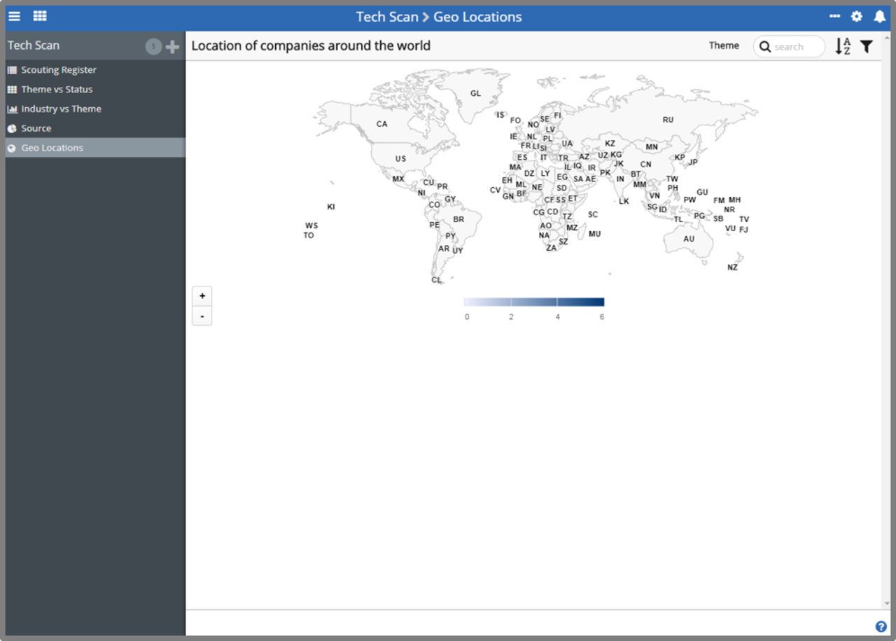 Snapshot 1 of Tech Scan - Technology Tracker