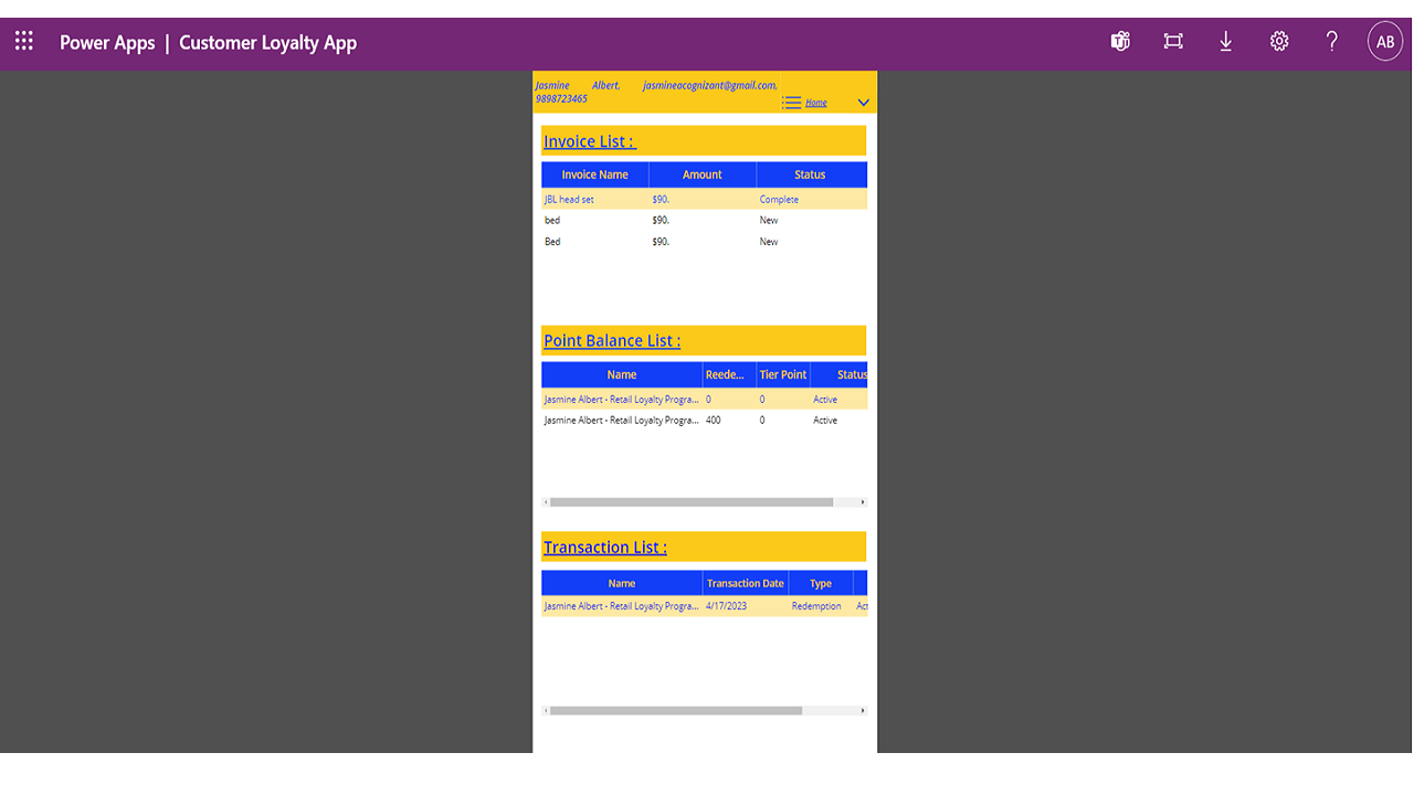 Snapshot 3 of LoyaltyOne Customer Loyalty Management Solution - powered by Power Platform and Customer Insights