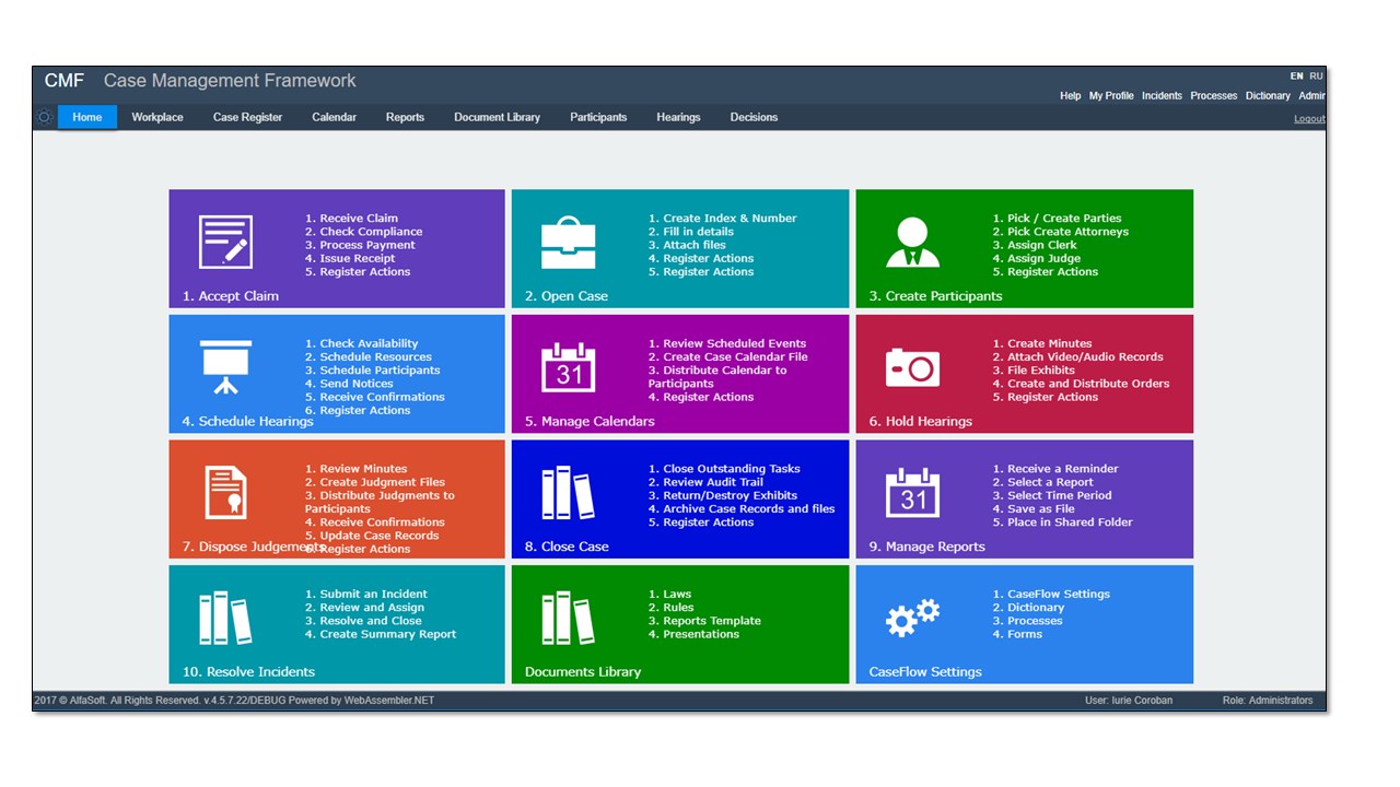 Case Management System Framework For Courts