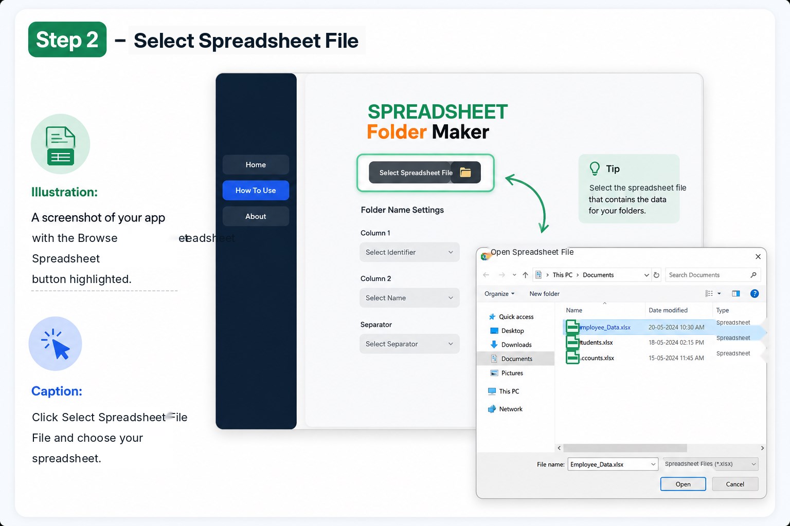Spreadsheet Folder Maker screenshot