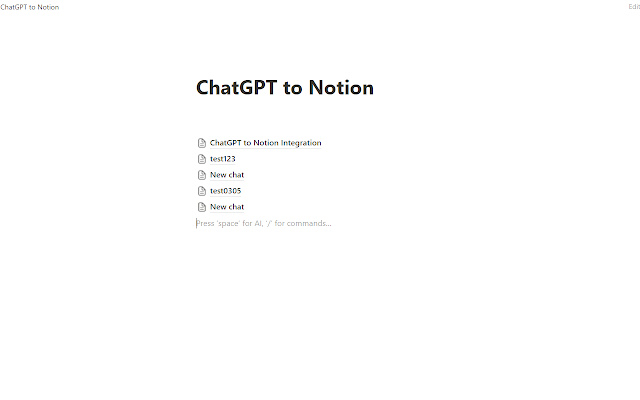 Save ChatGPT to Notion