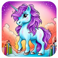 Fantasy Unicorns: Unicorn Coloring Pages for Kids & Adults