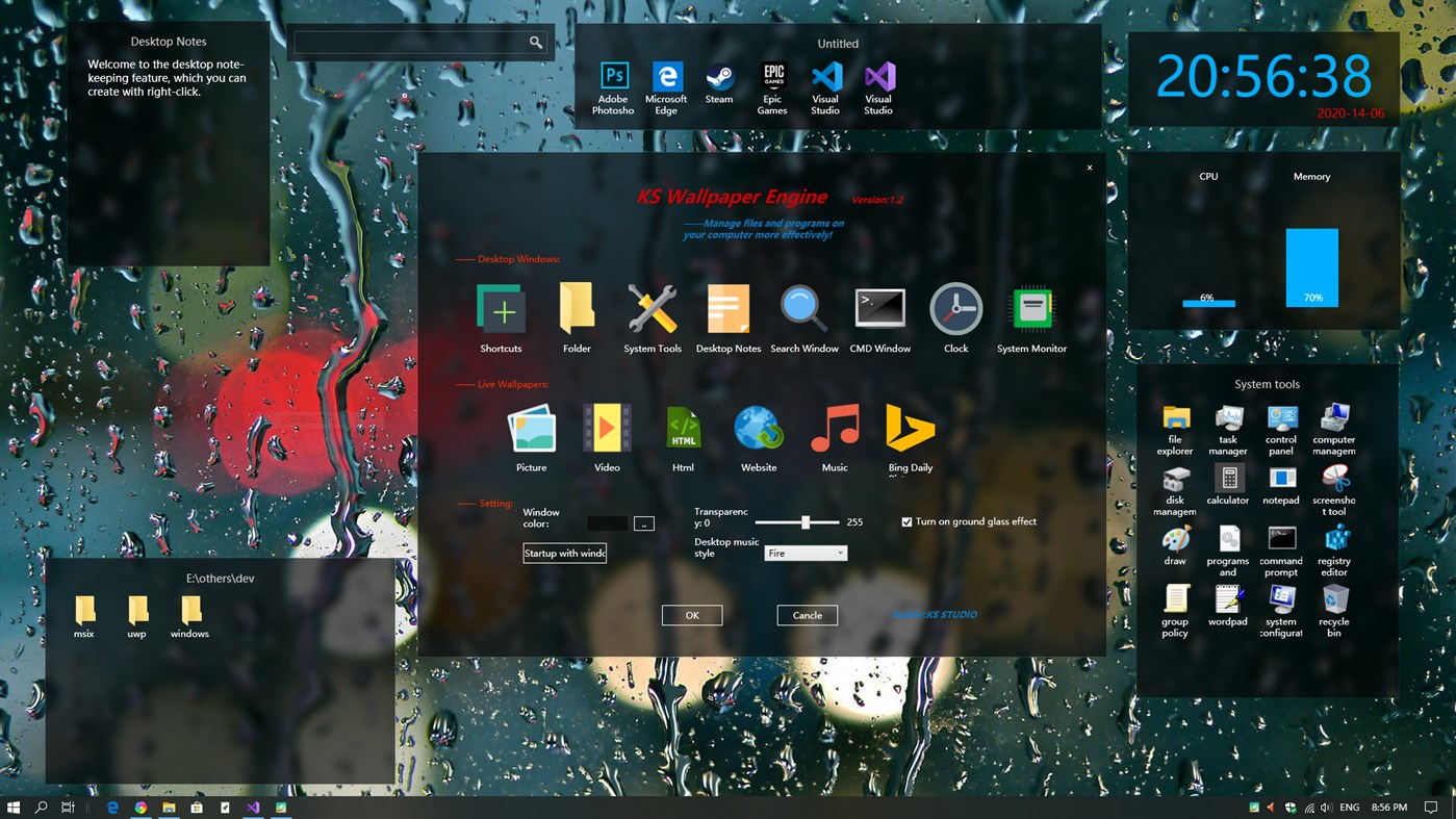 #1. KS WallPaper Engine (Windows) Podle: KS.STUDIO