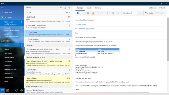 Outlook email app for desktop
