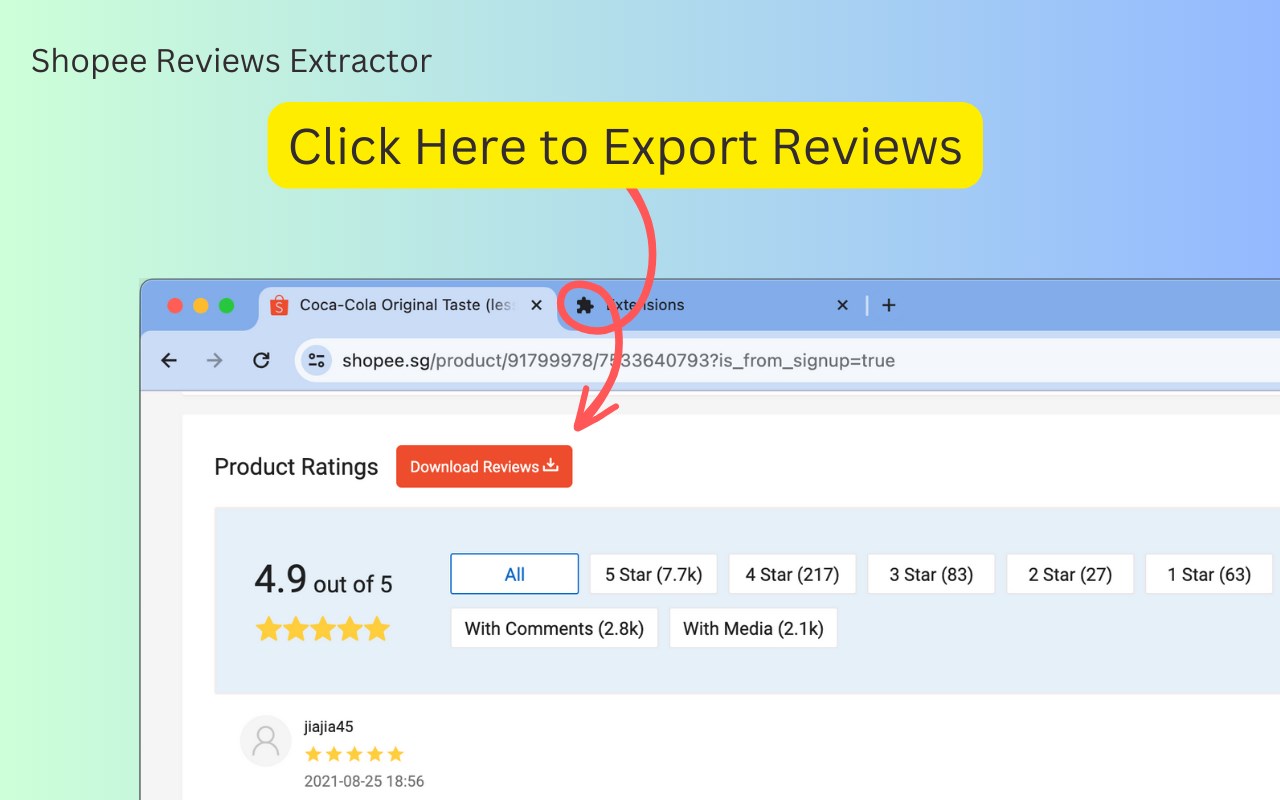 Shopee Reviews Extractor