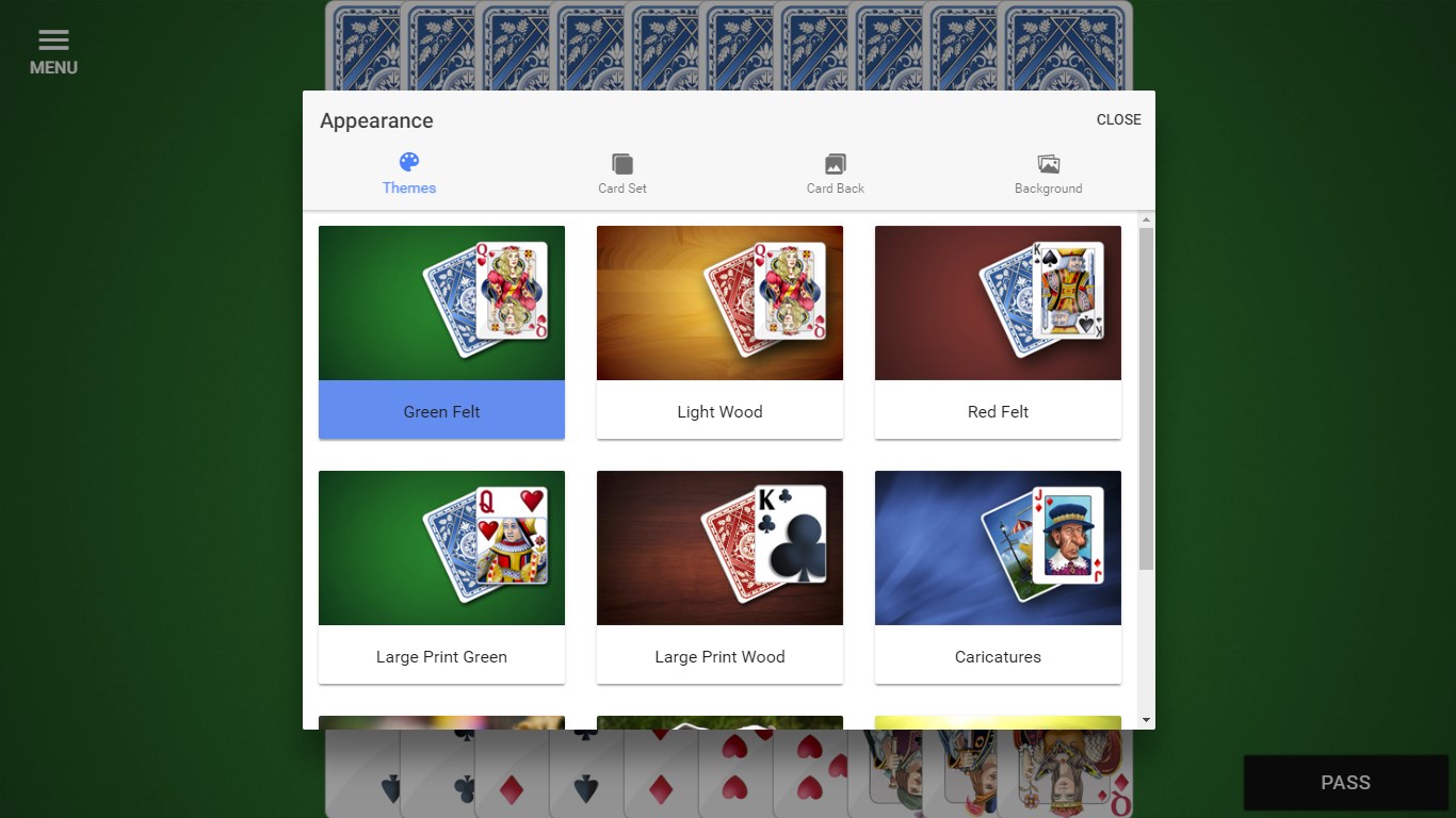 Many options to change the game appearance