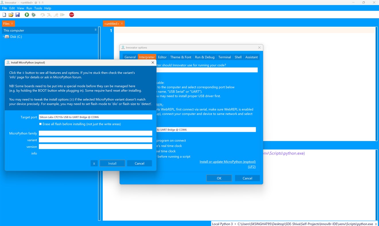 #1. Innov8r Python IDE (Windows) Ved: Kritrima Prajna Innovations Pvt Ltd