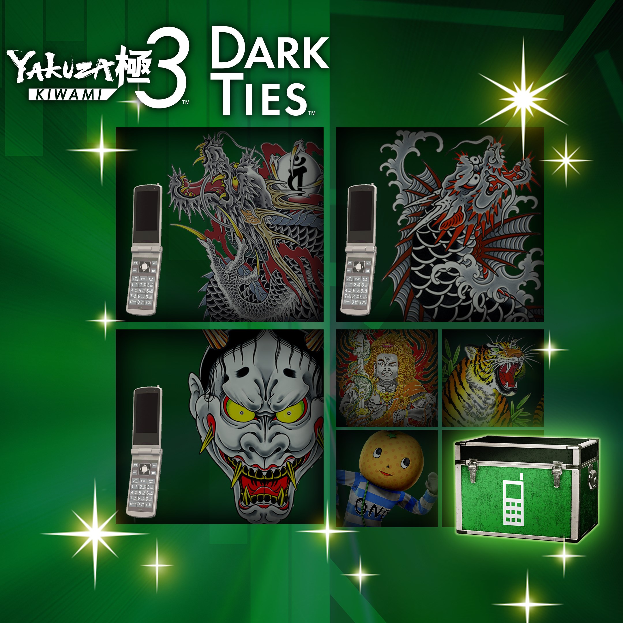 Yakuza Kiwami 3 Dark Ties Flip Phone Customization Pack