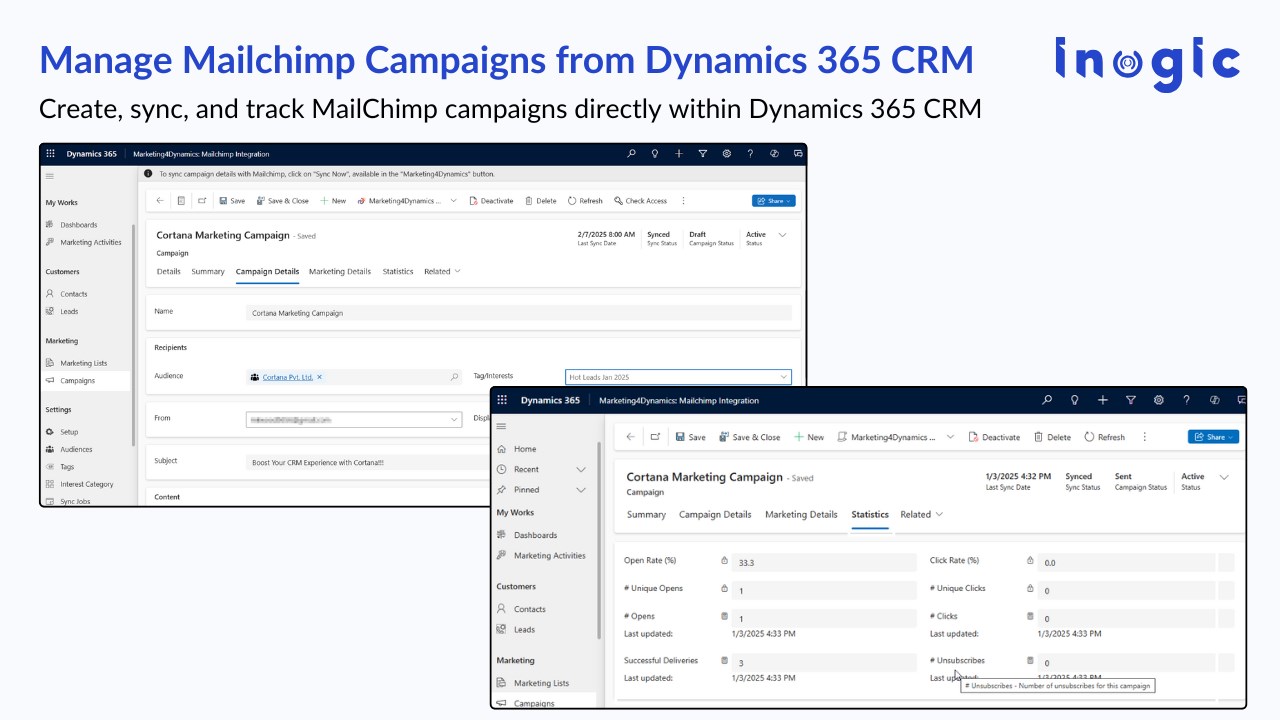 Snapshot 8 of Mailchimp Integration with Dynamics 365 CRM - Marketing4Dynamics