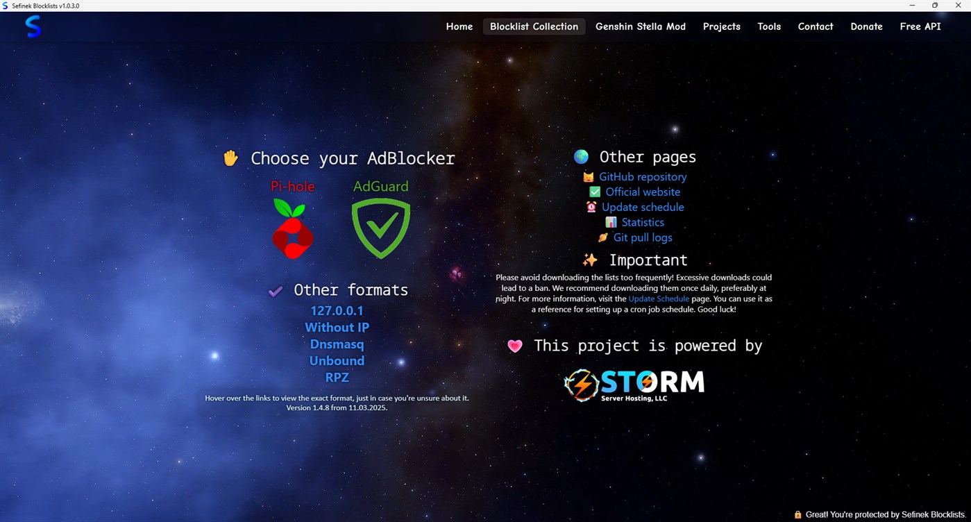 #1. Sefinek Blocklists (Windows) 由: Sefinek