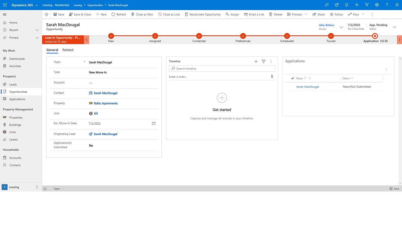 Snapshot 7 of Professional Services Property Mgmt for D365
