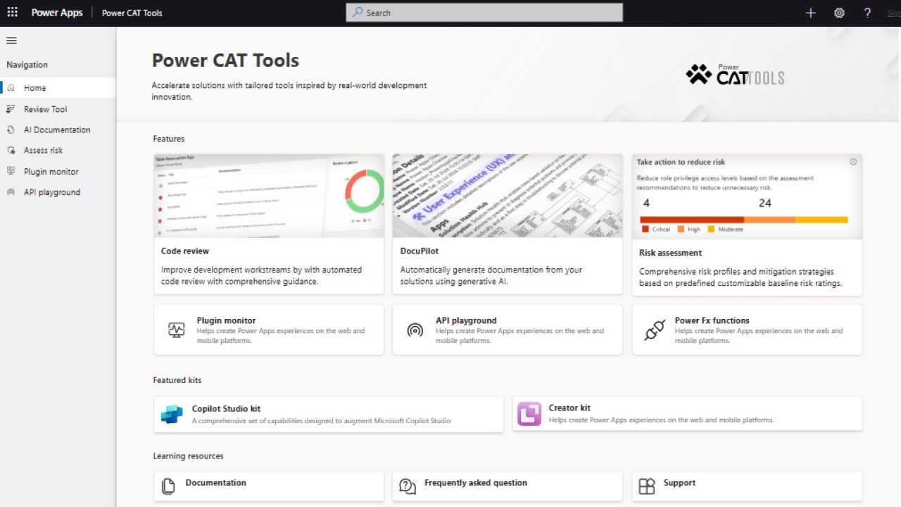 Snapshot 1 of Power CAT Tools