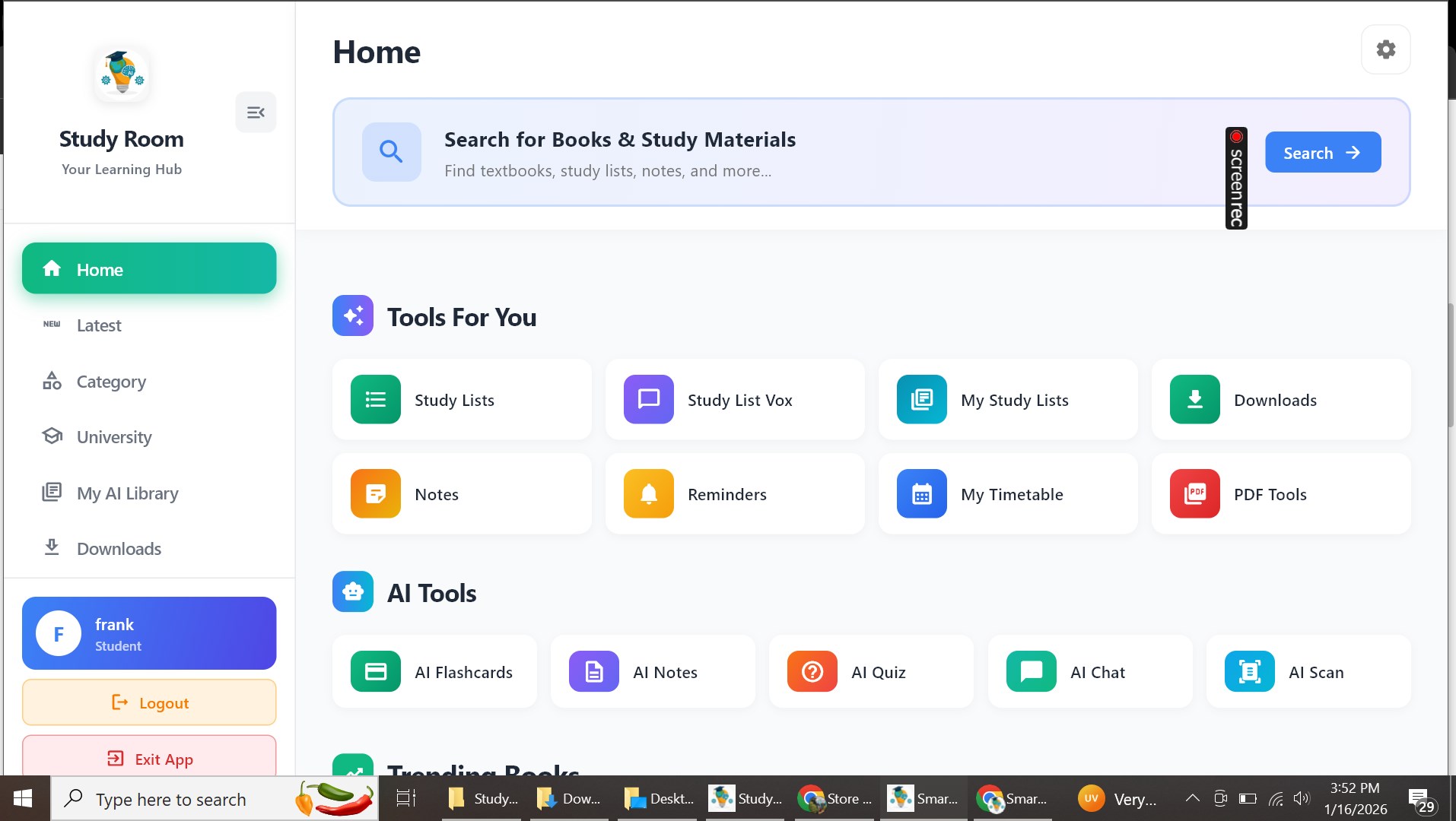 Smart StudyRoom App screenshot