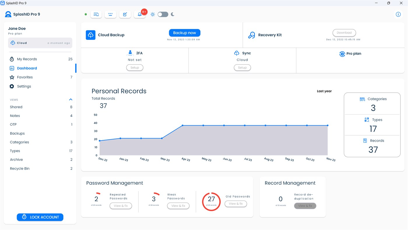 #5. SplashID Pro 9 (Windows) By: SplashData Inc.