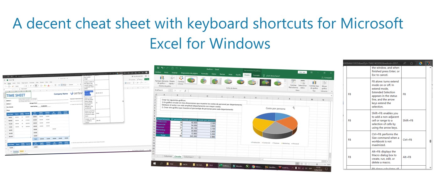 Keyboard shortcuts in Excel for Windows