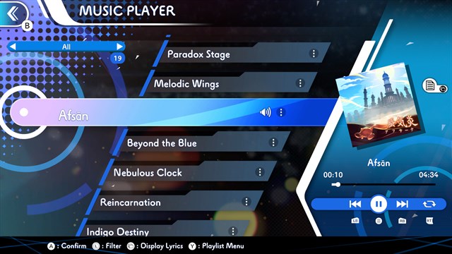 GUNVOLT RECORDS Cychronicle Song Pack 6 Lumen & Luxia: "Nebulous Clock","Iolite","Paradox Stage","Afsān" screenshot 2