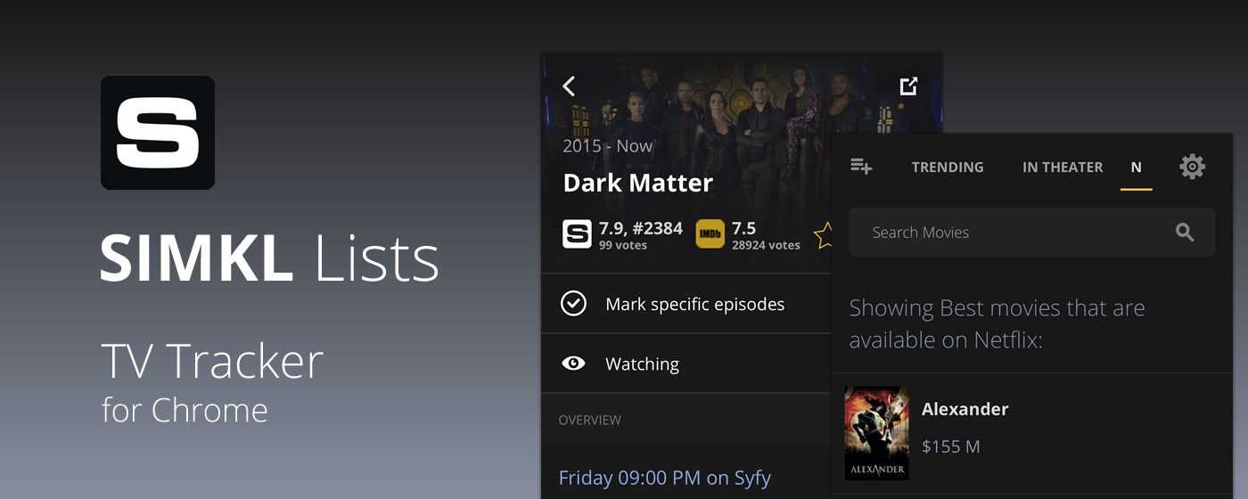 Simkl Lists: TV, Anime, Movies - TV Tracker