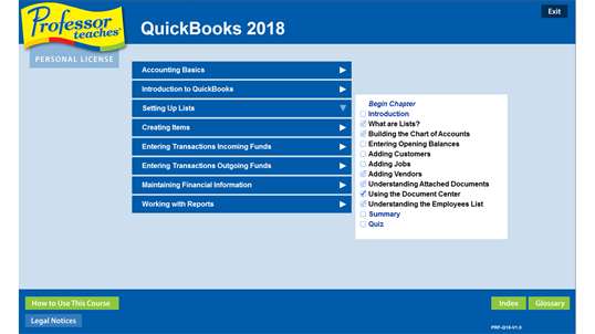 Professor Teaches QuickBooks 2018 screenshot 3