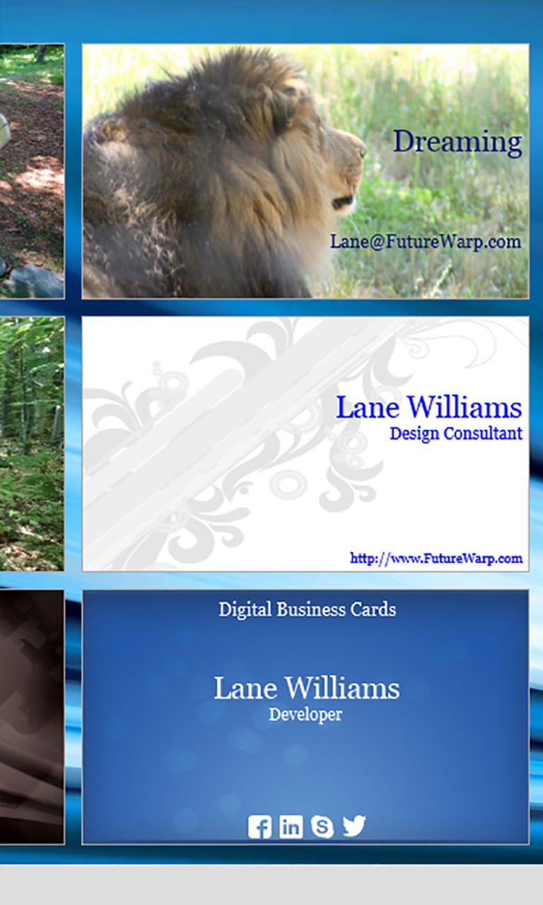 Digital Business Cards for Windows 10