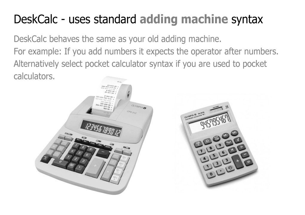 desk calculator with tape