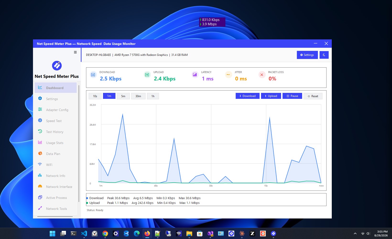 Net Speed Meter Plus screenshot