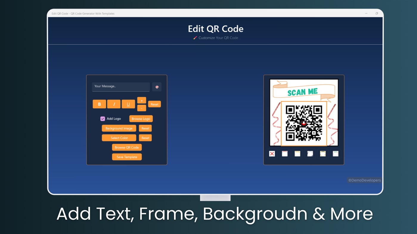#5. QR Code Generator With Templates (Windows) 作者: Demo Developers
