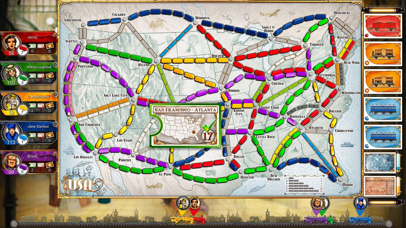 #4. Ticket to Ride: Classic Edition (Windows) Podle: Twin Sails Interactive
