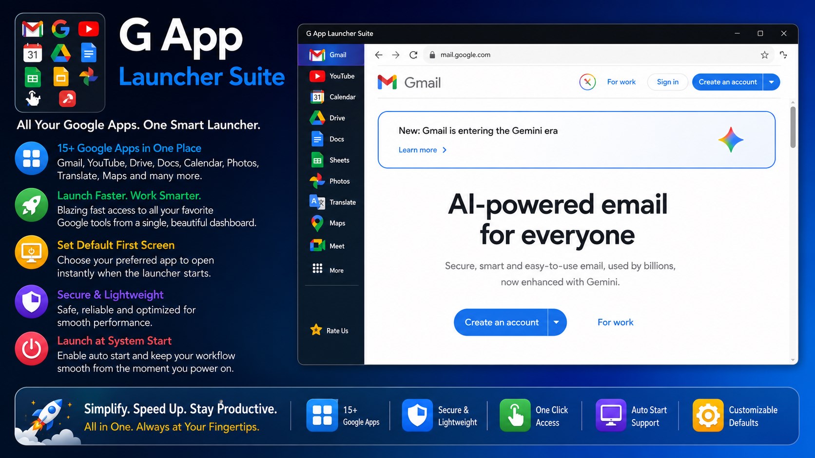 G App Launcher Suite screenshot