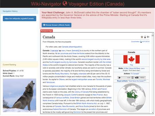 WikiNavigator-Canada screenshot 1