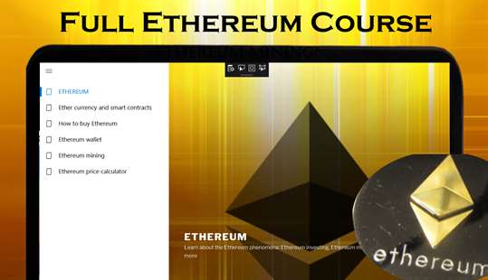 Ethereum course - Buy Ethereum, mining and wallets screenshot 1