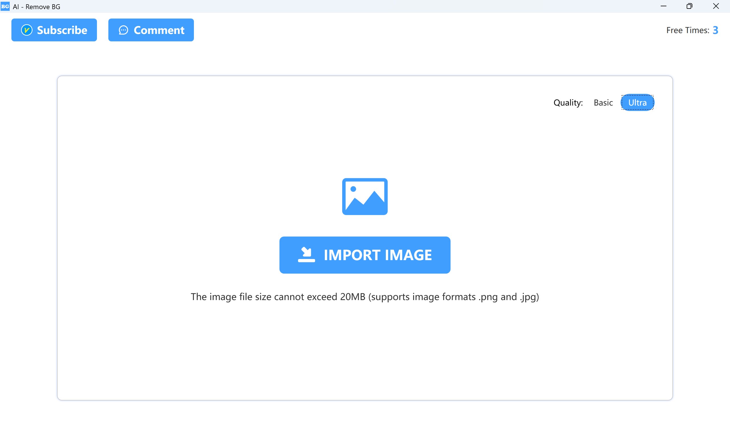 AI - Remove BG screenshot