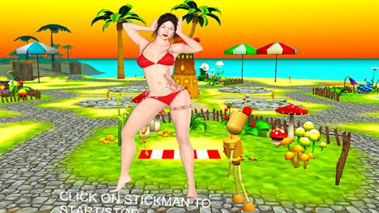 Virtual Red Bikini Beach Dancer [HD+] screenshot 3