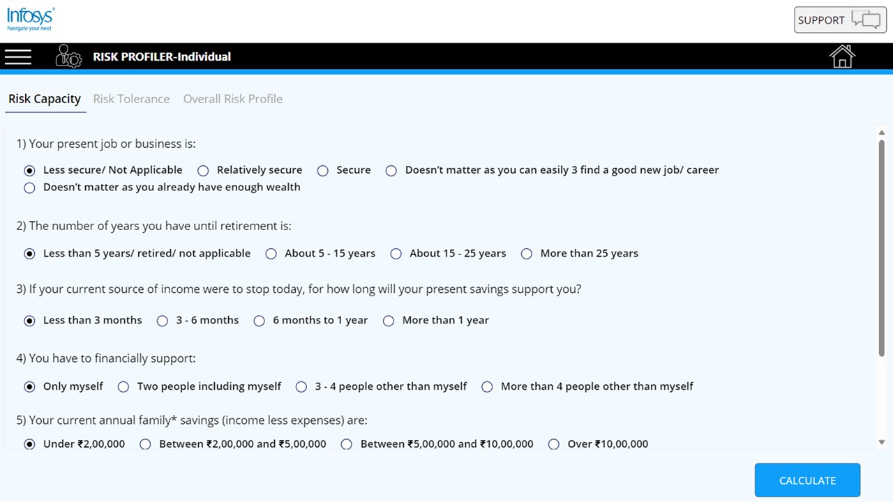 Snapshot 1 of Infosys RM Workbench Solution