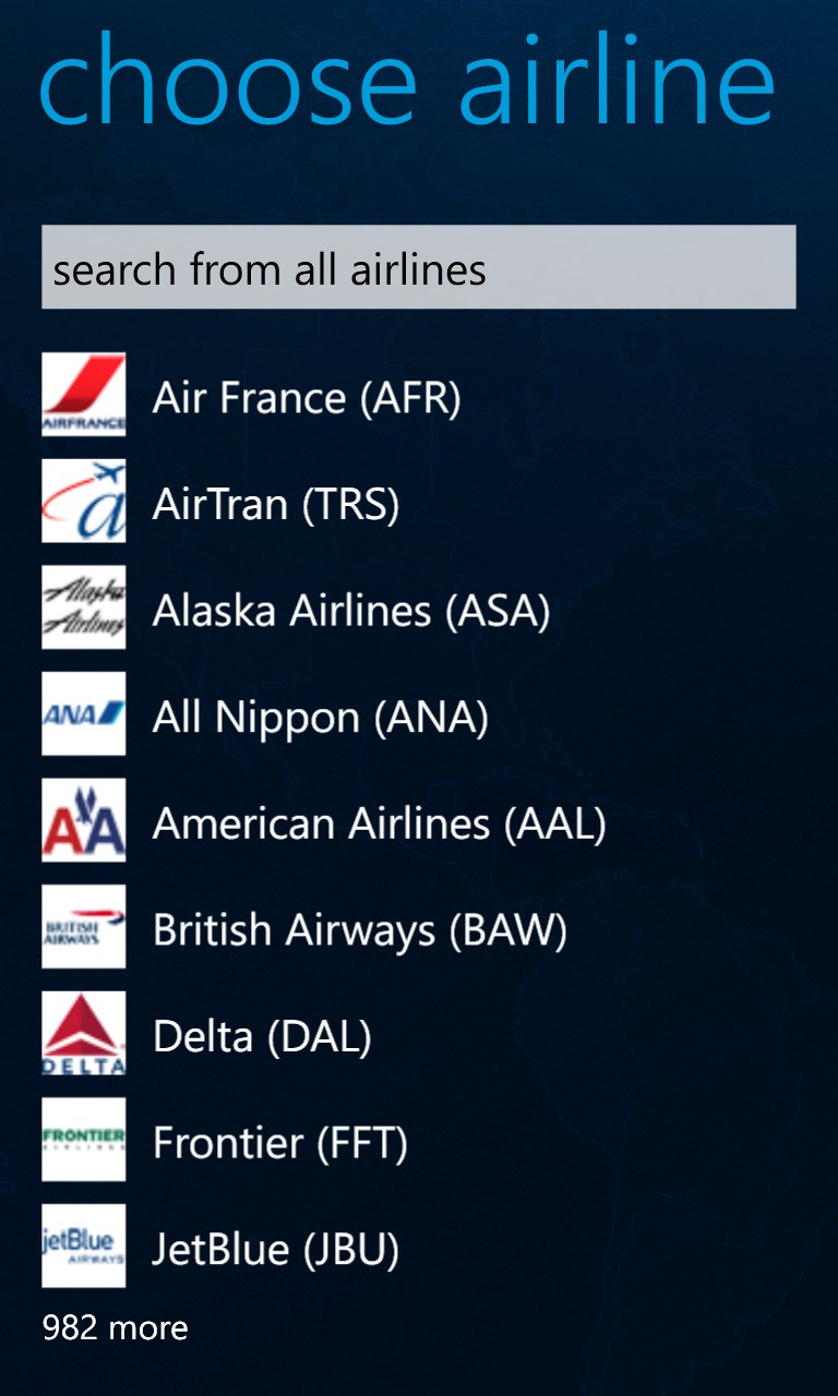 FlightAware for Windows 10