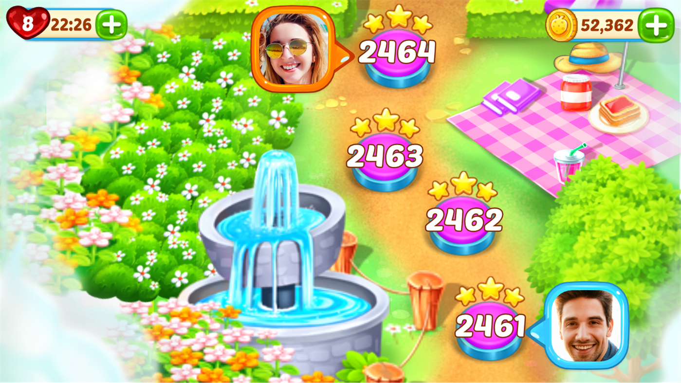 #6. Gummy Paradise: Match 3 Games (Windows) 由: RV AppStudios