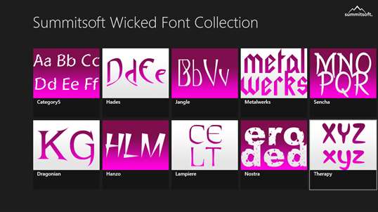 Wicked Fonts Collection screenshot 1