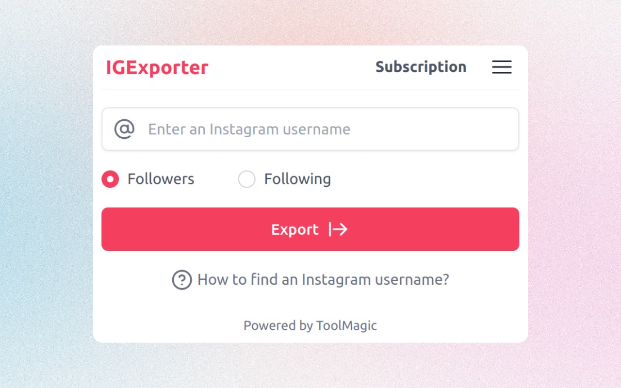 IExporter - Follower Export Tool