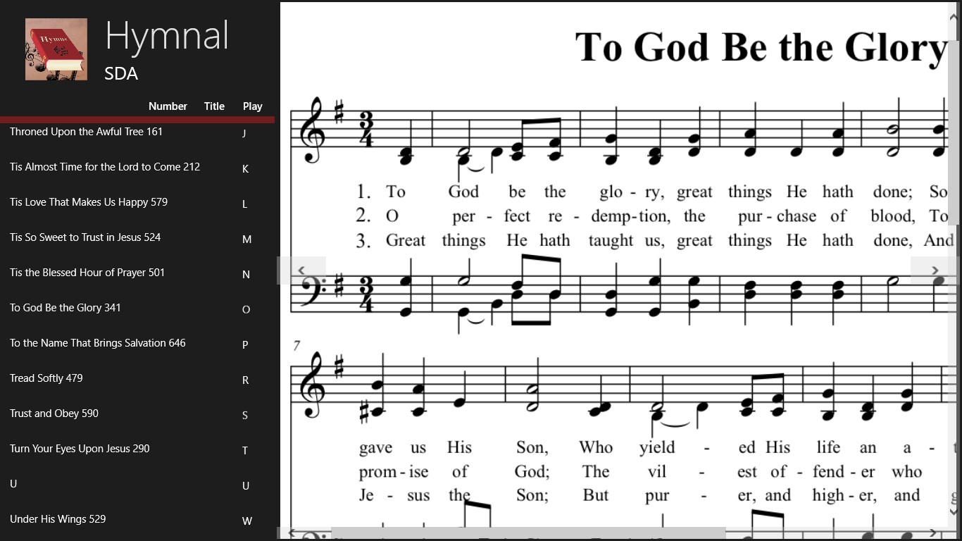 ad-free, mobile-friendly experience of hymns from the Seventh-day Adventist ...