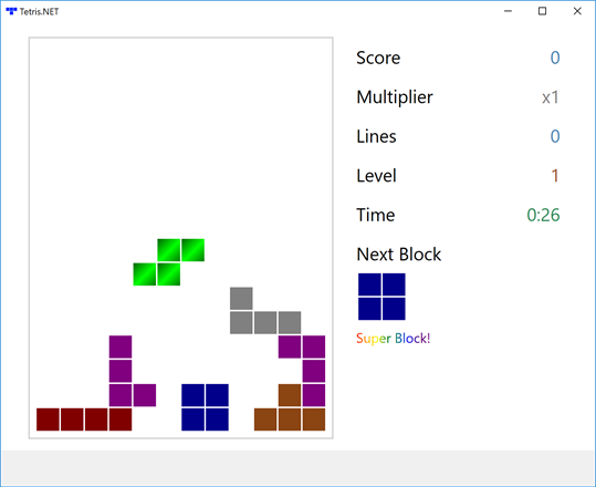 Tetris.NET screenshot 3