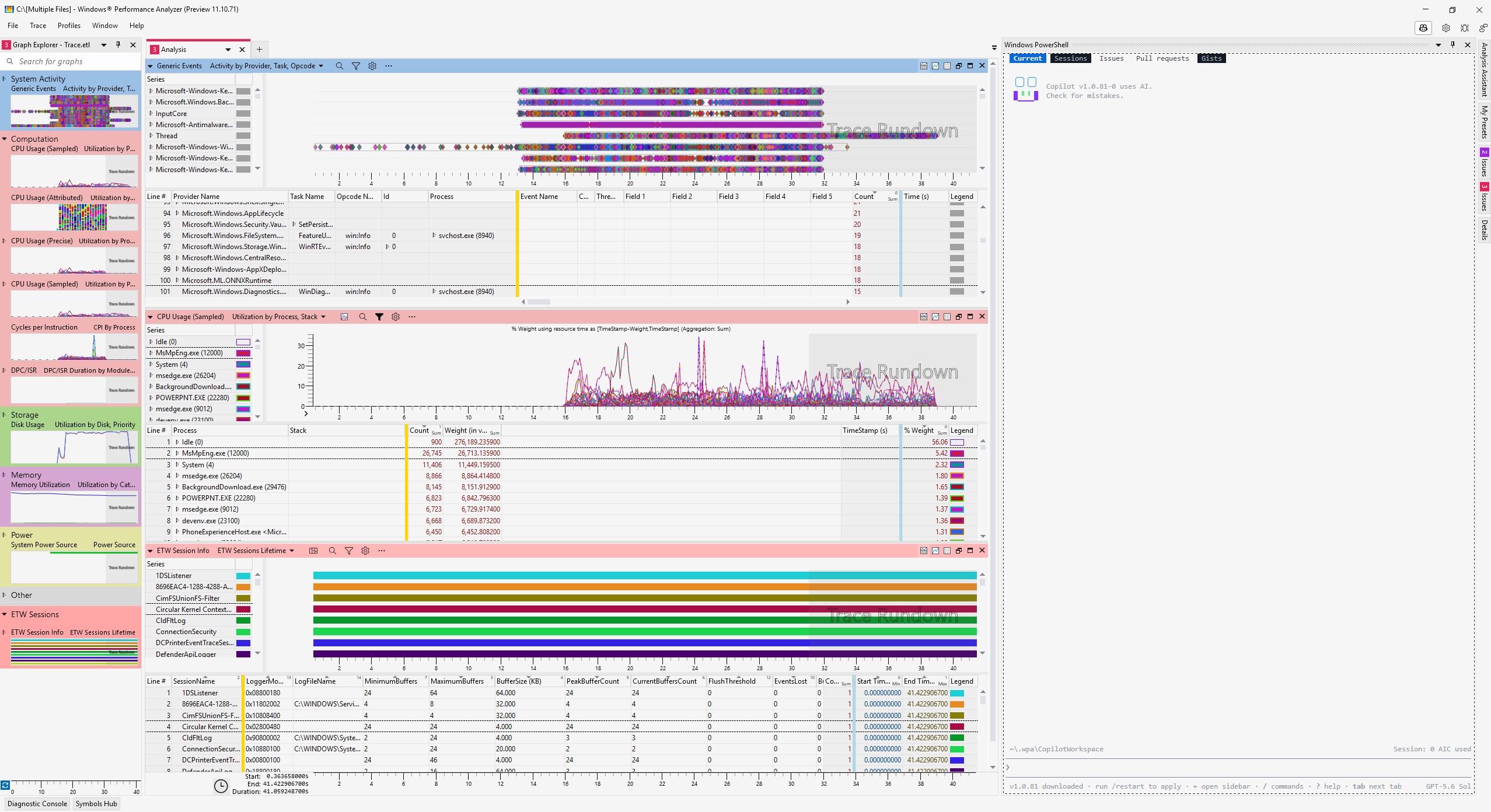 Windows Performance Analyzer (Preview) screenshot
