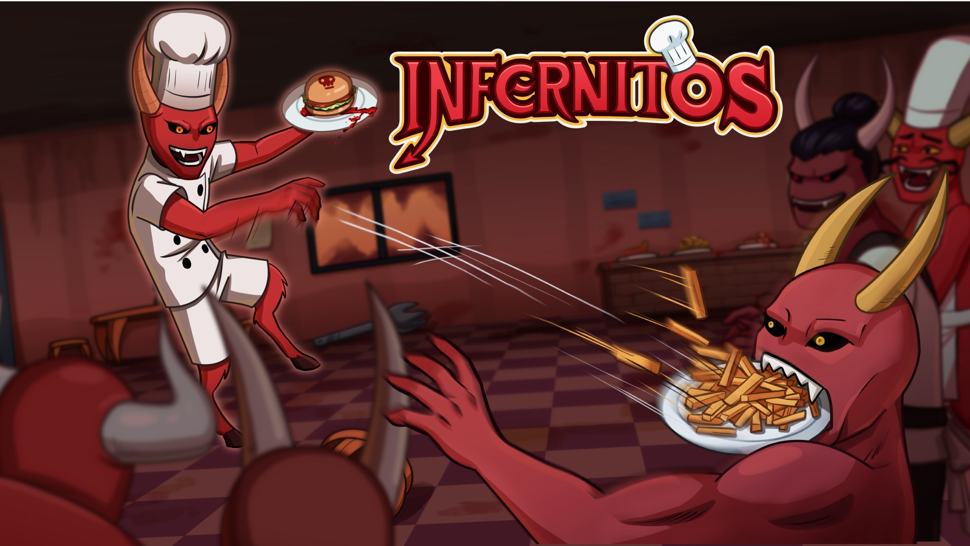 Serve devilish dishes by solving puzzles in a fiery kitchen!