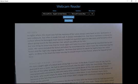 Webcam Reader screenshot 1