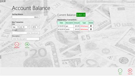 Account Balance Screenshots 2