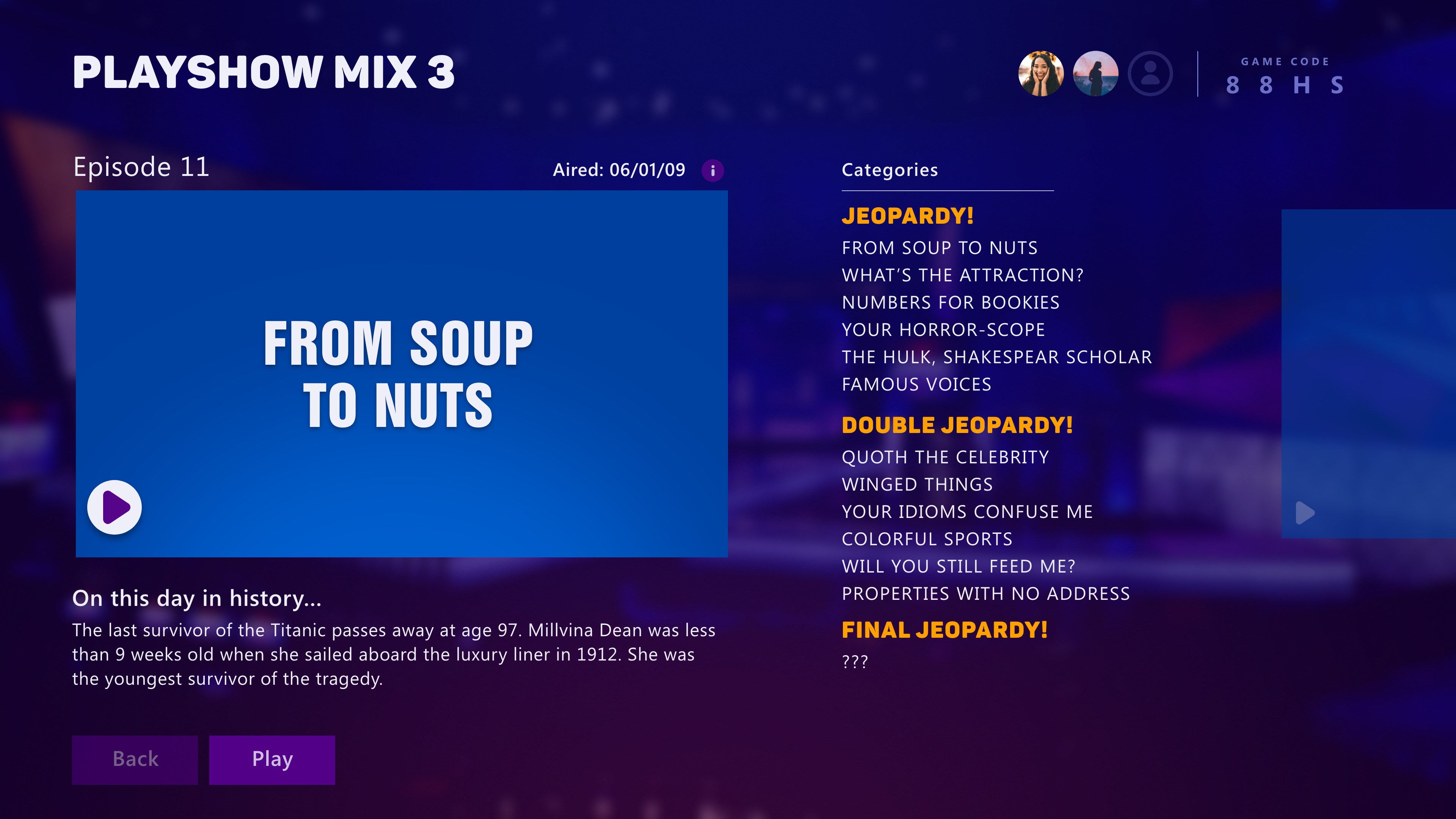 Play jeopardy online, free at work