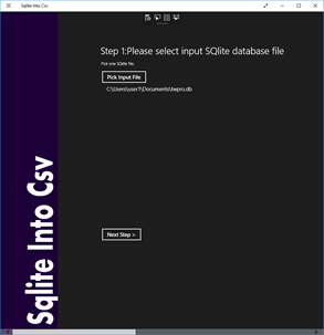 Sqlite Into Csv file screenshot 1